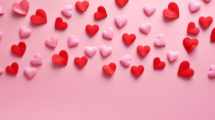 Pink Valentine Background: Pretty Hearts for Love Theme