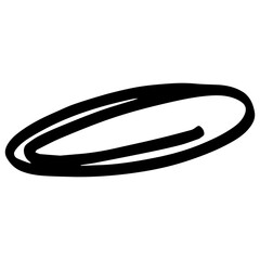 Hand drawn circle, Scratch Pen line element.