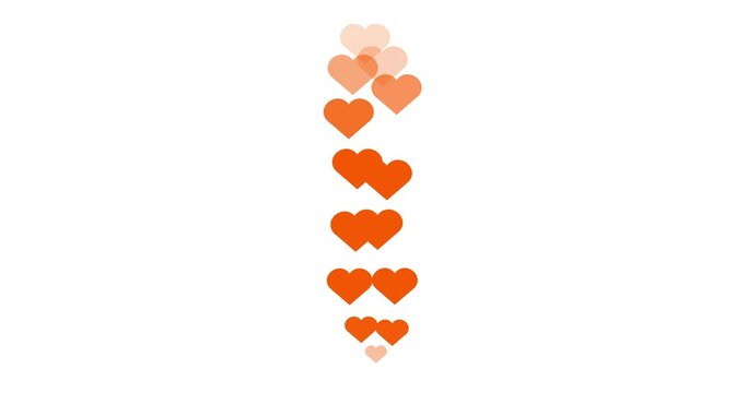 4K live reactions of orange hearts icons in an alpha channel. Social media live reactions for Facebook,Instagram, and Twitter. Live-style animated icon for live-stream chat. Easy to use in any video. 
