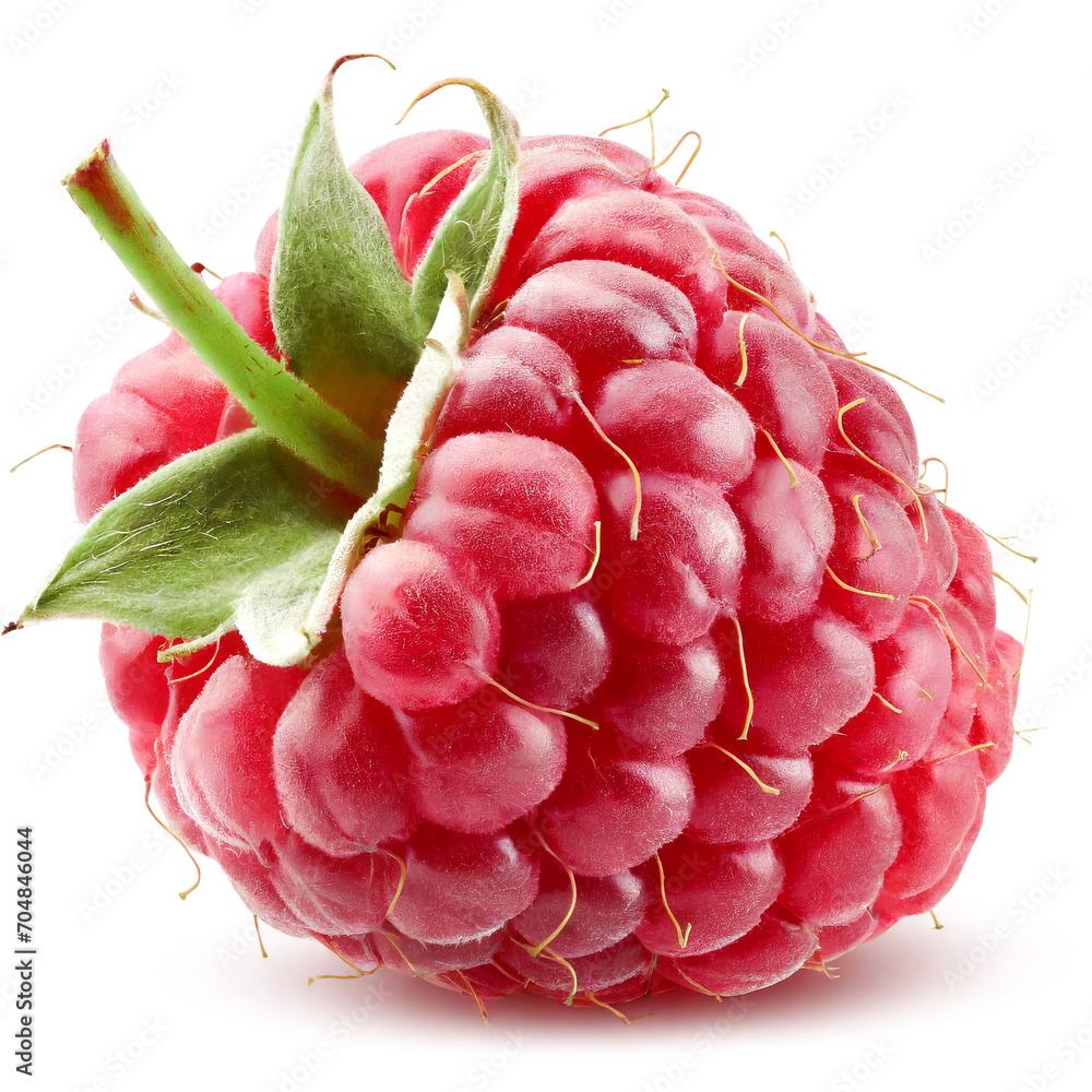 Poster raspberry one isolated on white background