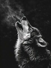 Wolf is howling when the moon is out and in a visible phase.