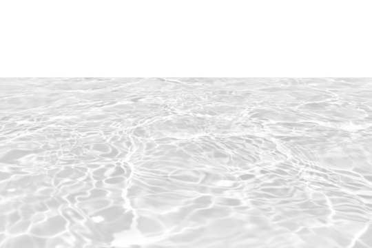 White water with ripples on the surface. Defocus blurred transparent white colored clear calm water surface texture with splashes and bubbles. Water waves with shining pattern texture background.
