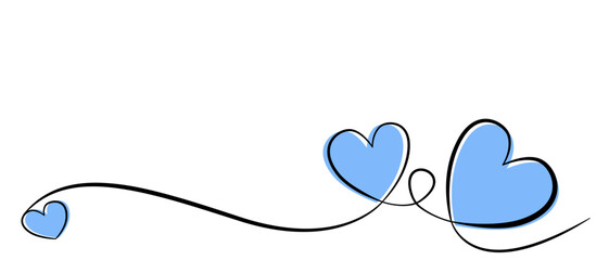 Valentine's Day, letter template. The heart and the wavy line. Vector illustration