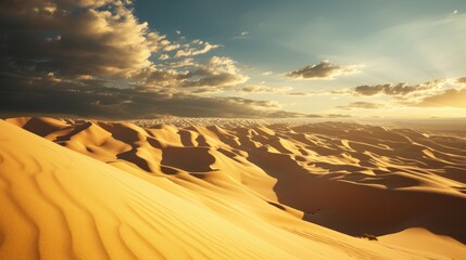  the sun shines through the clouds over the sand dunes of a desert in the middle of a desert landscape.