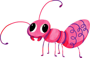 watercolor ant insect clip art transparent illustration png