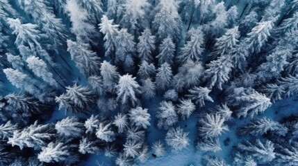 View of snow-covered trees, beautiful winter, background, winter landscape