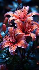 Lily pink flower blossom decoration plant wallpaper
