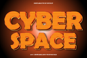 Cyber Space Editable Text Effect 3D Emboss Gradient Style