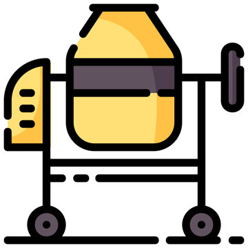recommend clip art: cement mixer filled outline vector icon