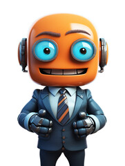 3d render of a person with a headset generative ai