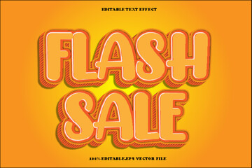 Flash Sale Editable Text Effect 3D Emboss Gradient Style