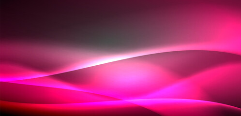 Neon-lit waves surge across background, mesmerizing dance of luminescence and motion. Dynamic backdrop captures essence of energy and modern aesthetics