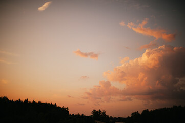 sunset in the sky