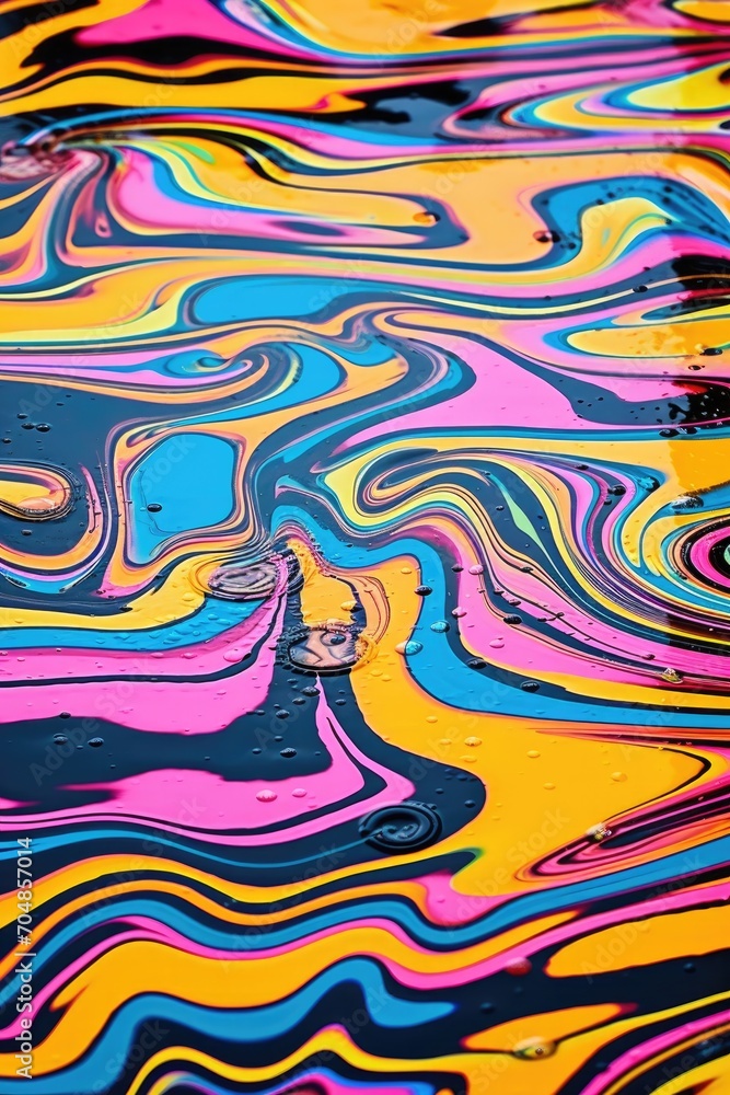 Aufkleber abstract bright colorful swirl wave background. modern psychedelic fluid gradient texture. retro des