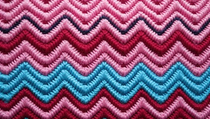 Vibrantly textured crochet fabric.