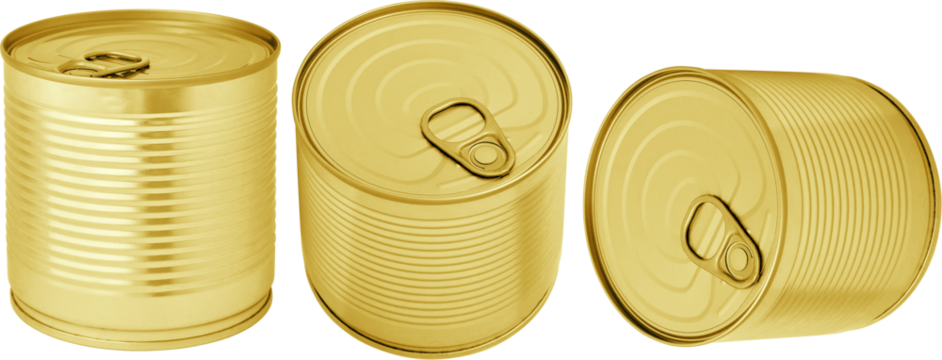 tin can isolated mockup different angles