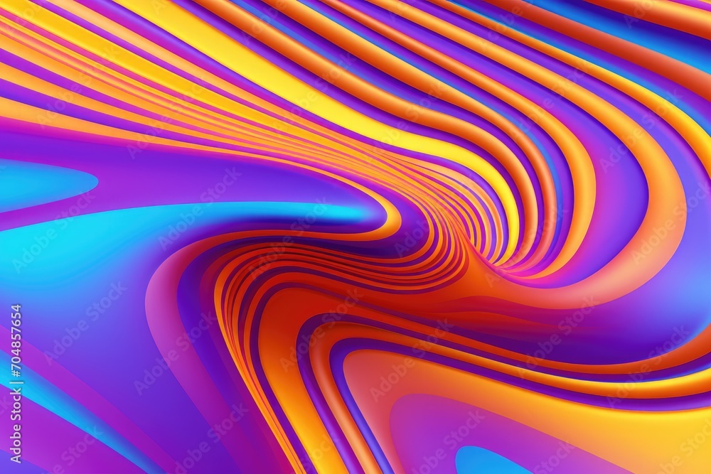 Poster abstract bright colorful swirl wave background. modern psychedelic fluid gradient texture. retro des