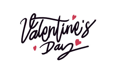 Valentines Typography Hand Lettering Vector design.