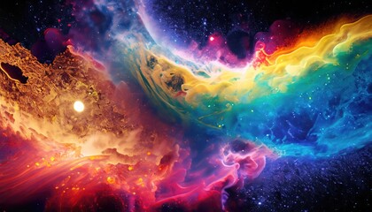 Colorful abstract universe background