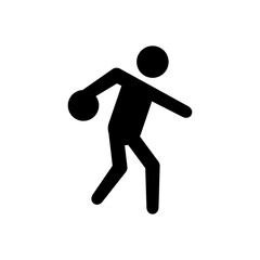 basket sport silhouette vector illustration in trendy style