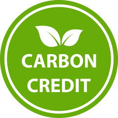 Carbon credit icon for graphic design, logo, website, social media, mobile app, UI illustration.