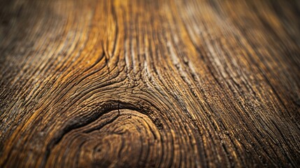Fototapeta premium Wood Grain Close-Up: A detailed close-up of the natural grain and texture of a wooden surface.