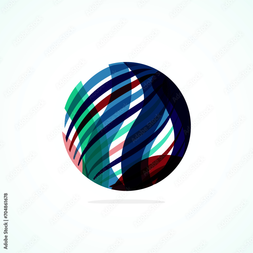 Poster Abstract circle logo - minimalist emblem, timeless and universal shape of circle. Unique logo represent range of brands and concepts, encapsulating simplicity and creativity in single, iconic image