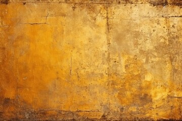 Fototapeta na wymiar Golden grunge texture. Old textured wall painted with gold color. Yellow glitter background. Backdrop with copy space for design card, banner, wallpaper 
