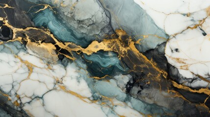 white marble with gold and green veins