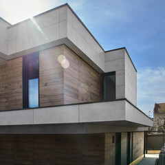 Contemporary Residential Building Exterior in the Daylight