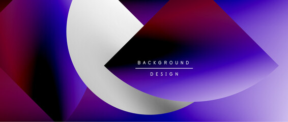 Bright color circle and round element minimal geometric abstract background for posters, covers, banners, brochures, websites