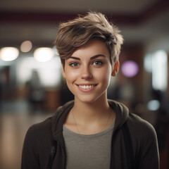 portrait of a smiling woman