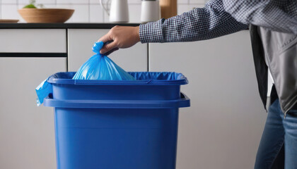 Garbage container blue