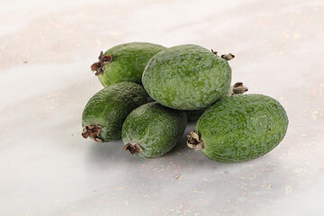 Ripe sweet huicy exotic feijoa