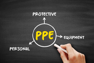 PPE - Personal Protective Equipment - protective clothing, helmets, goggles, or other garments or...