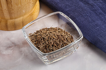 Zeera seeds in the bowl