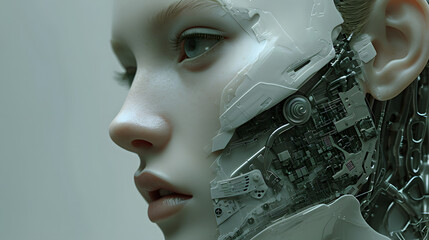  A Symphony of Artificial Grace - Captivating Female Robot with AI Brilliance