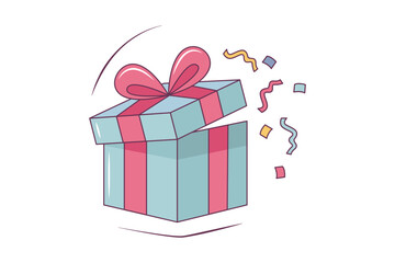 Box Gift New Year Sticker Design