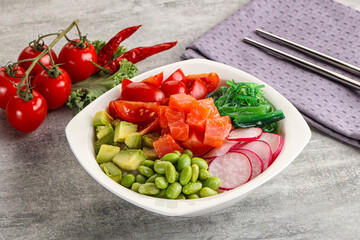 Hawaian cuisine - Poke with salmon