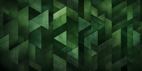 Green triangular abstract background, Grunge surface, 3d Rendering
