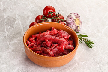Raw beef meat for cooking