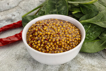 Spicy grain mustard sauce dip