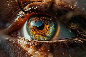 close up of eye, beautiful macro eye 