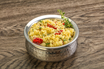 Vegetarian uisine - couscous with vegetables