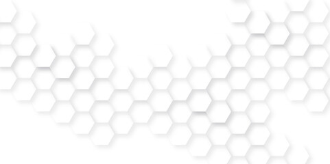 Futuristic abstract honeycomb technology white hexagon background. Abstract background with hexagon, modern abstract vector polygonal pattern. Luxury white hexagon pattern.