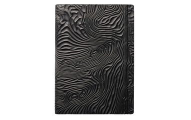 Woodcut or Linocut Patterns on Book Cover in a Genuine Image Isolated on Transparent Background PNG.