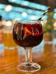 Sangria drink. Sangria wine beverage in Spain