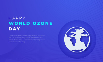 World Ozone Day Paper cut style Vector Design Illustration for Background, Poster, Banner, Advertising, Greeting Card