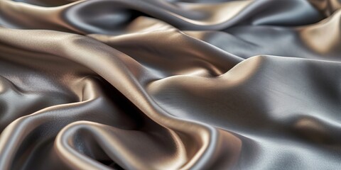 Silk Fabric Close-Up: An elegant close-up of the smooth and luxurious texture of silk fabric.