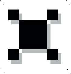Icon figure with dots in geometric style 